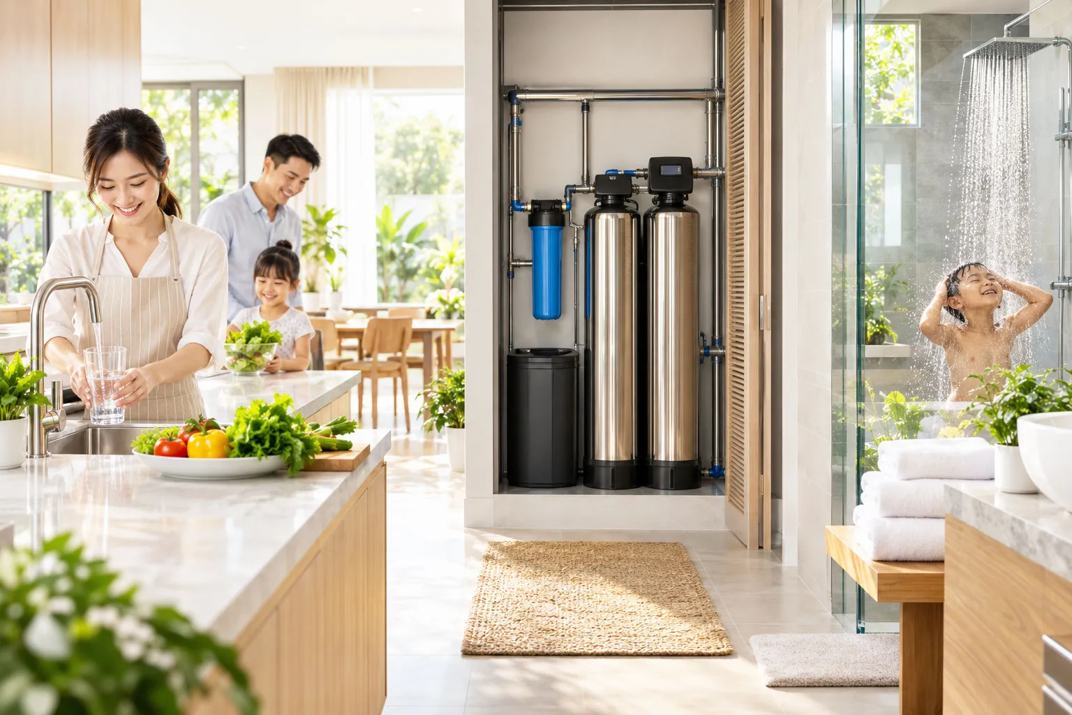 Lợi ích của hệ thống lọc nước đầu nguồn đối với toàn bộ ngôi nhà